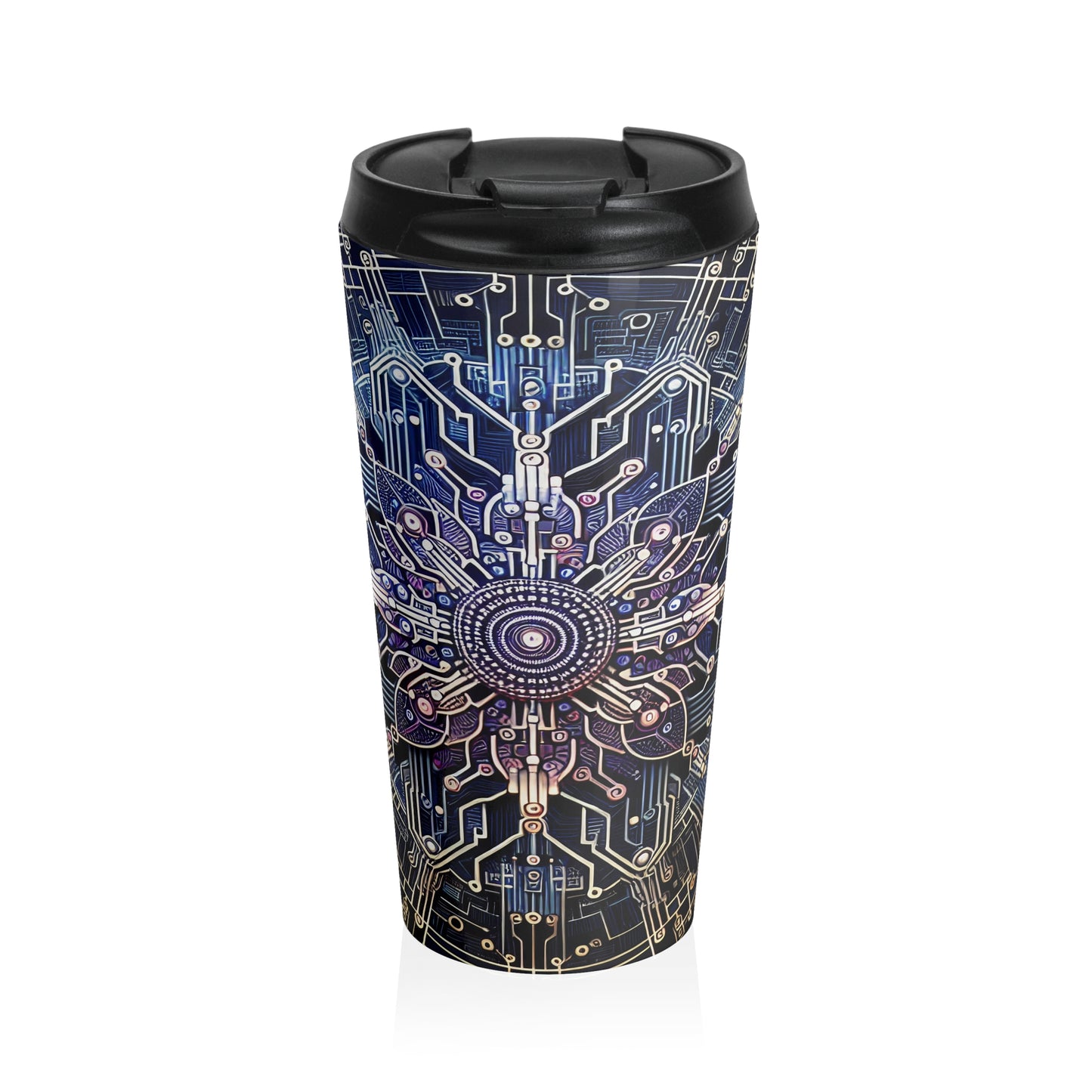 Celestial Microcosm: An Intricate Dance of Science and Artistry - Travel Mug