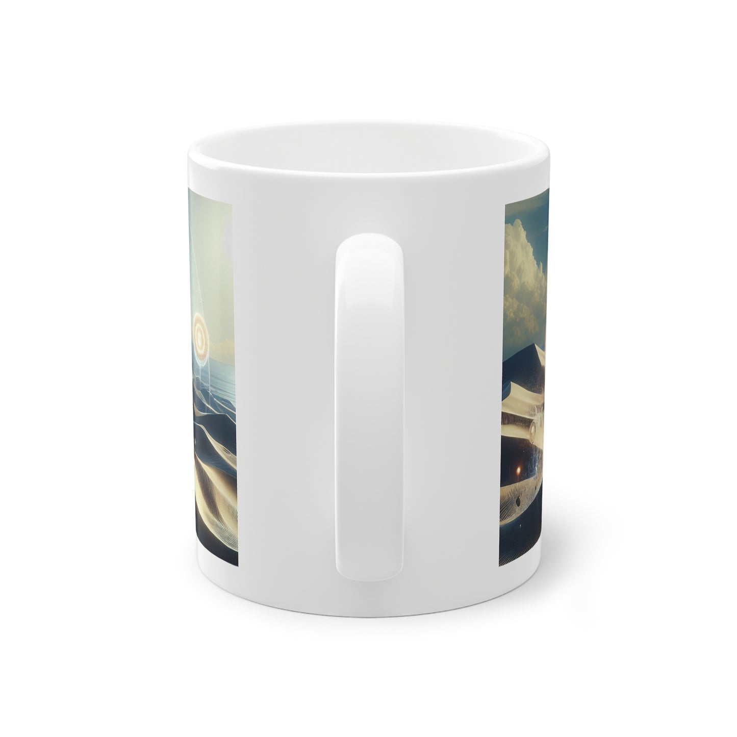 Celestial Observations in Vermilion and Indigo - Ceramic Mug