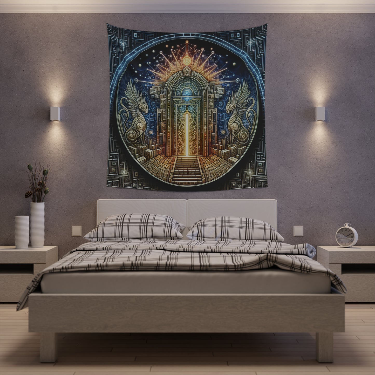 Alchemy of Enlightenment: A Celestial Dance - Tapestry