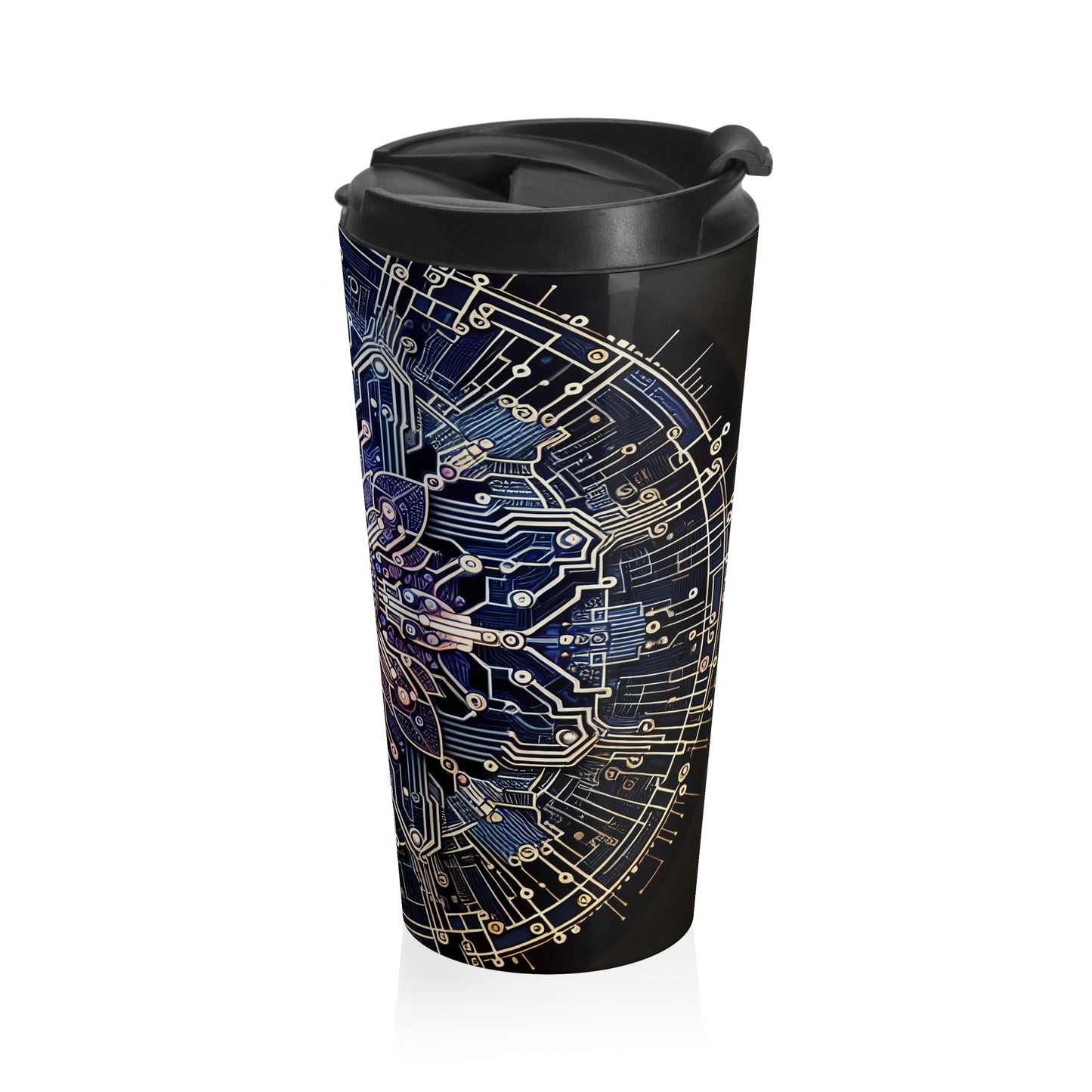 Celestial Microcosm: An Intricate Dance of Science and Artistry - Travel Mug