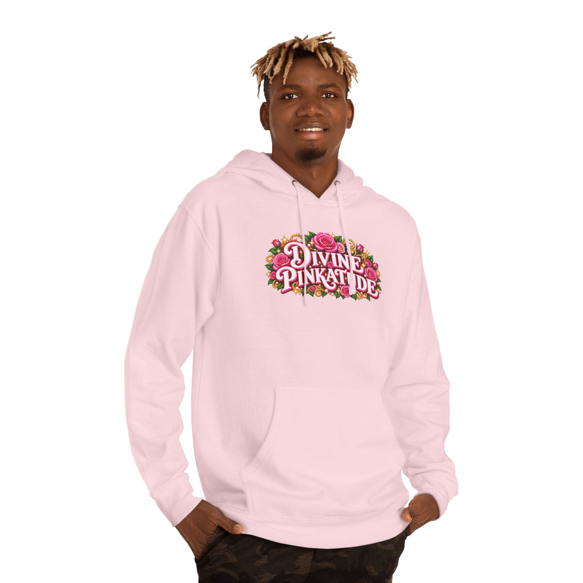 Hoodie — Divine Pinkatude Floral Logo Pullover