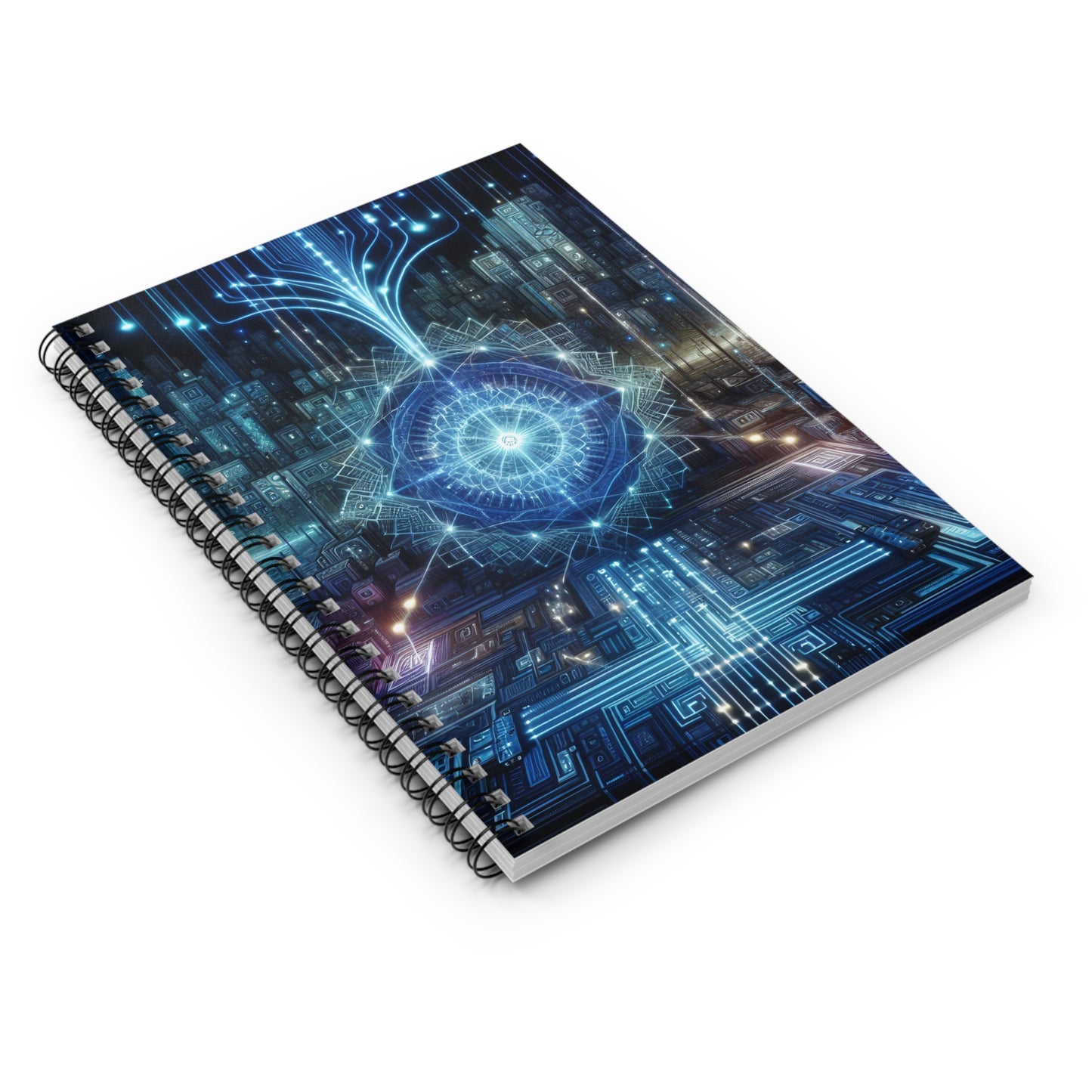 The Astronomer's Midnight Canvas - Spiral Notebook