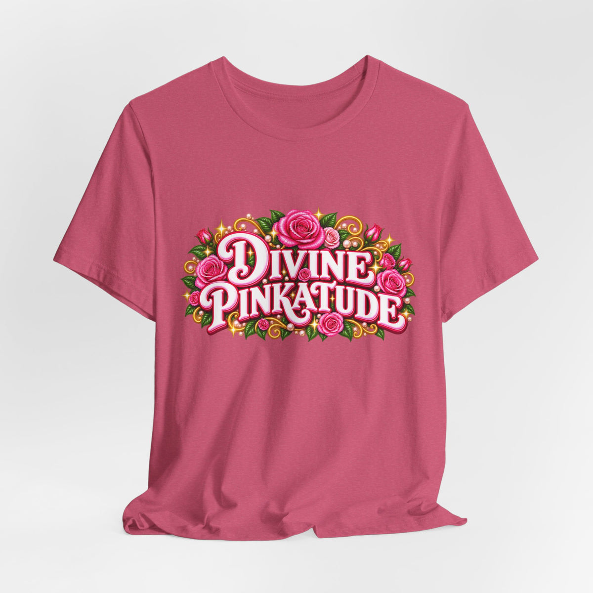 Divine Pinkatude (Pink Attitude) Short Sleeve Tee Crew-Neck