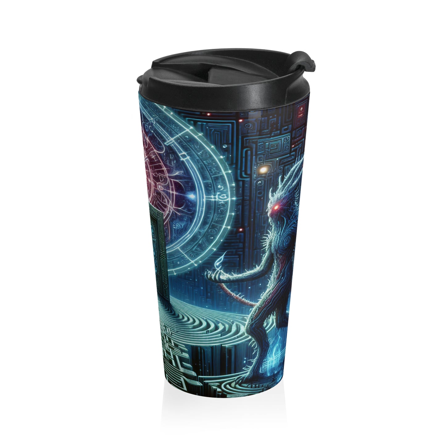 Mystic Harmony: Confluence of Art and Science - Travel Mug