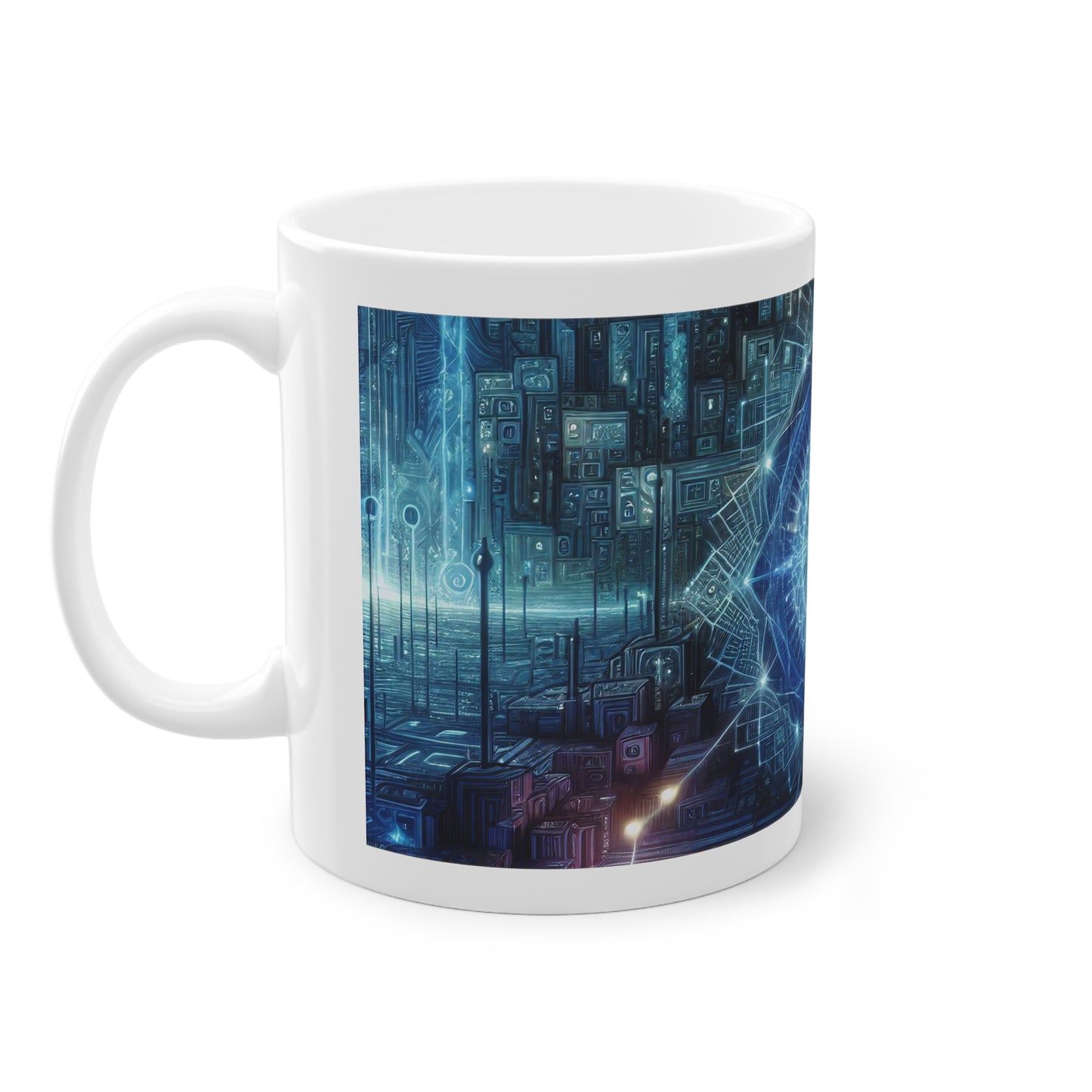 The Astronomer's Midnight Canvas - Ceramic Mug