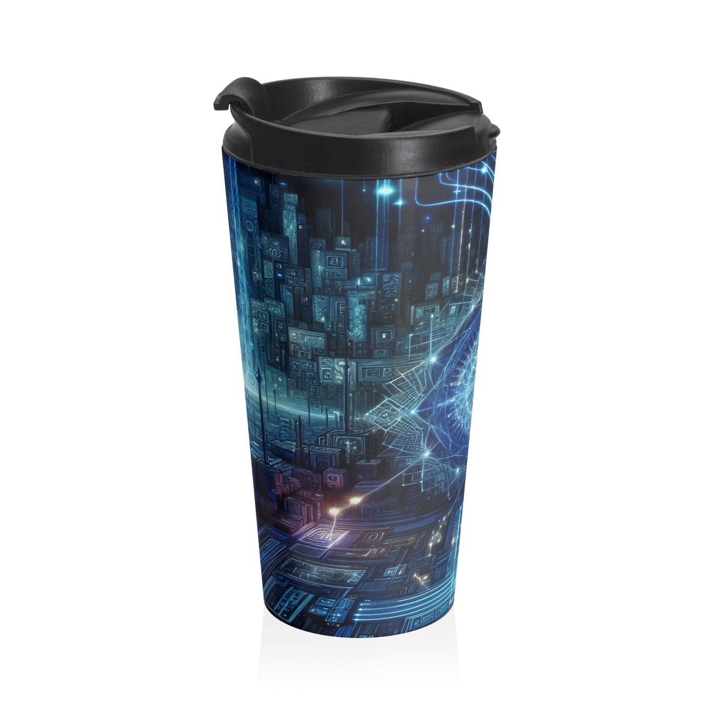 The Astronomer's Midnight Canvas - Travel Mug