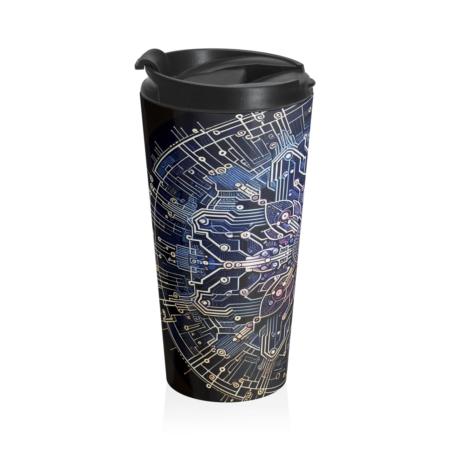 Celestial Microcosm: An Intricate Dance of Science and Artistry - Travel Mug