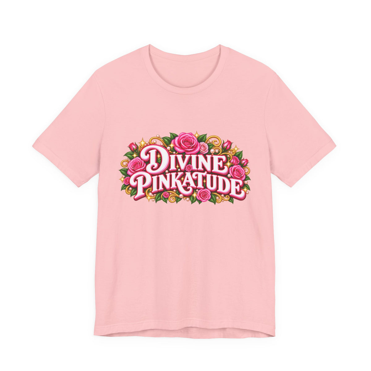 Divine Pinkatude (Pink Attitude) Short Sleeve Tee Crew-Neck