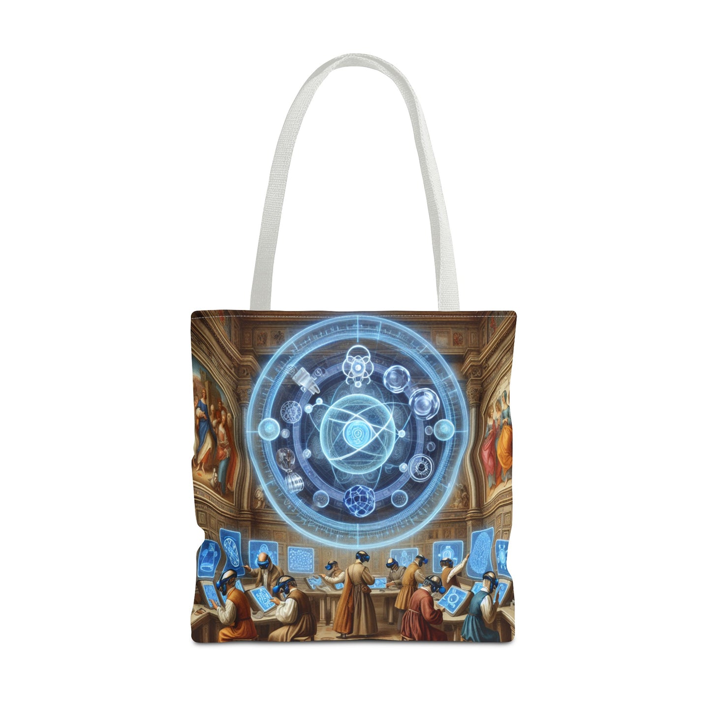 Celestial Mechanica: A Tapestry of Stars and Scholars - Tote Bag