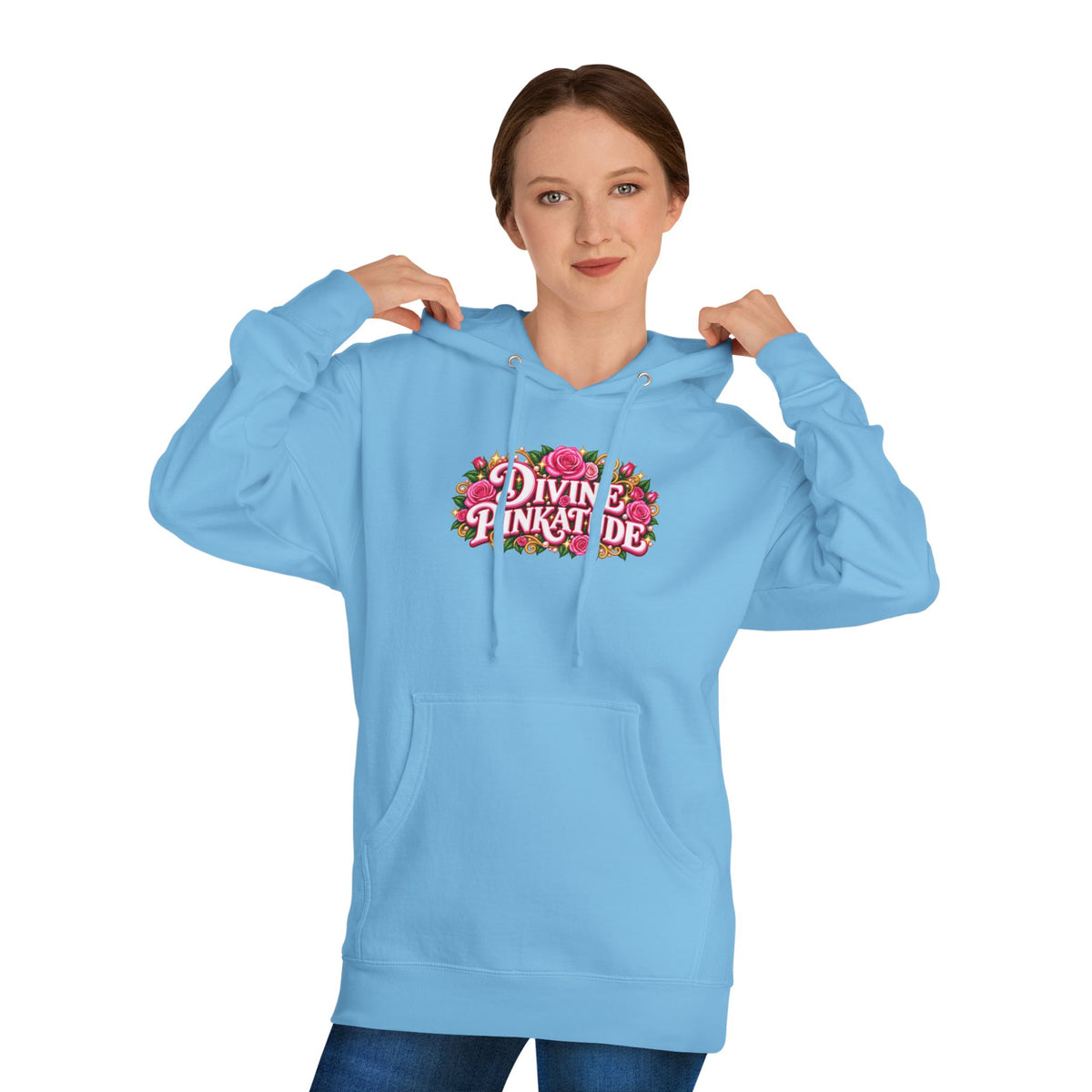 Hoodie — Divine Pinkatude Floral Logo Pullover