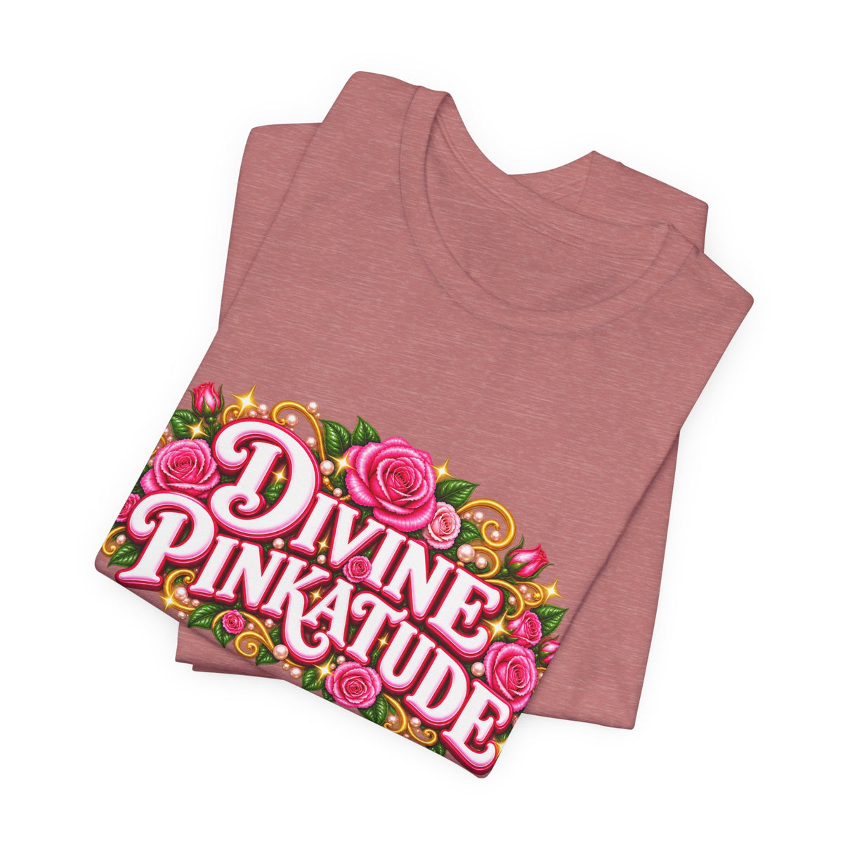 Divine Pinkatude (Pink Attitude) Short Sleeve Tee Crew-Neck