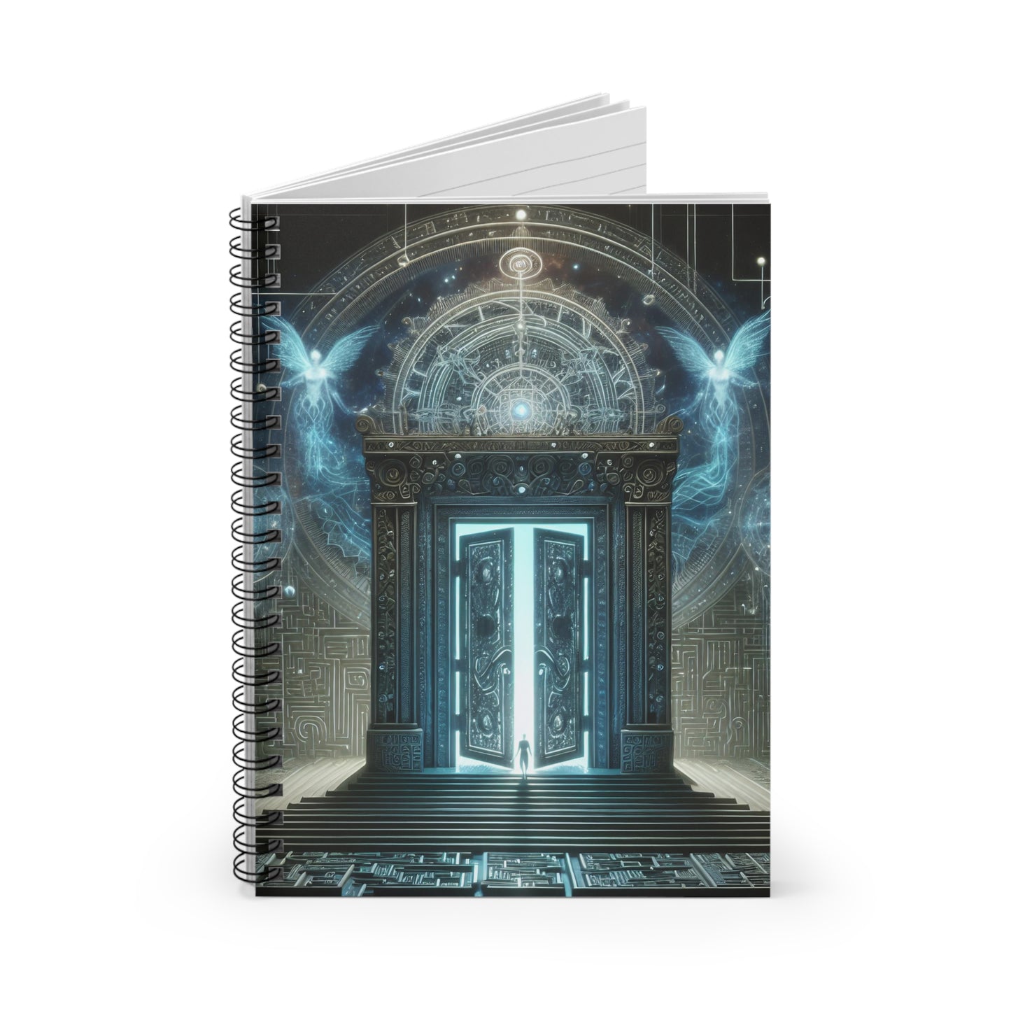 The Galilean Moons in Vermilion Sky - Spiral Notebook