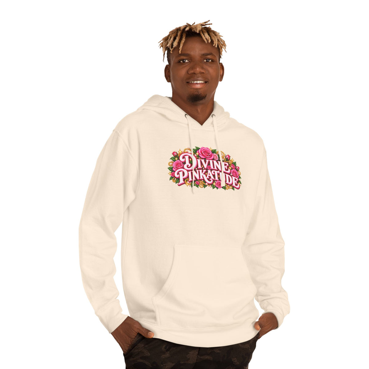 Hoodie — Divine Pinkatude Floral Logo Pullover