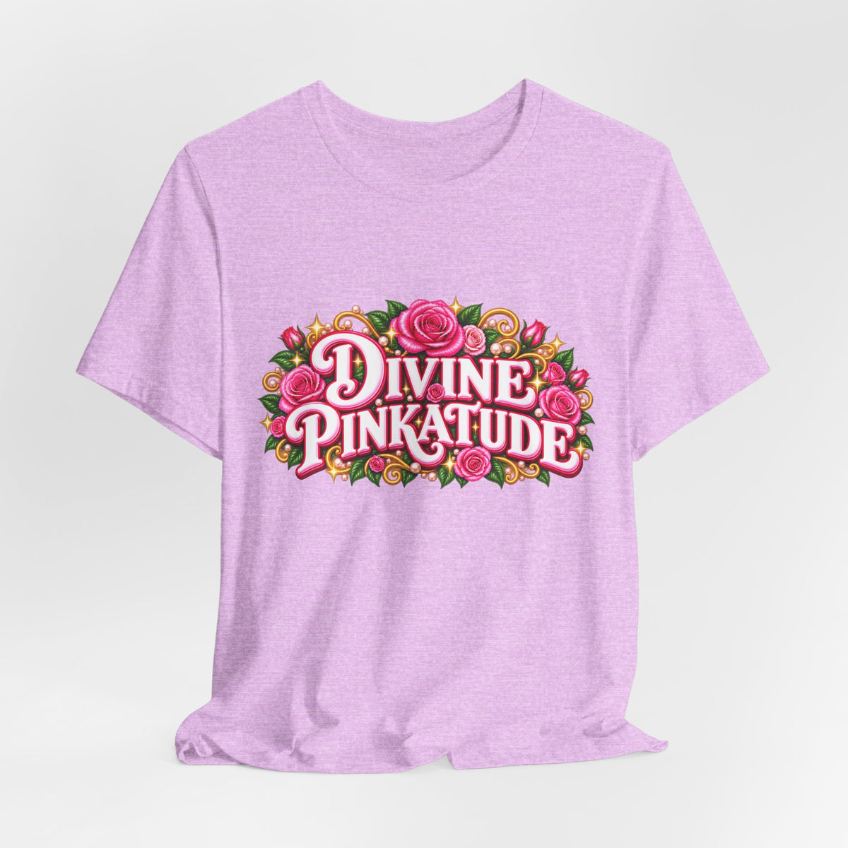 Divine Pinkatude (Pink Attitude) Short Sleeve Tee Crew-Neck