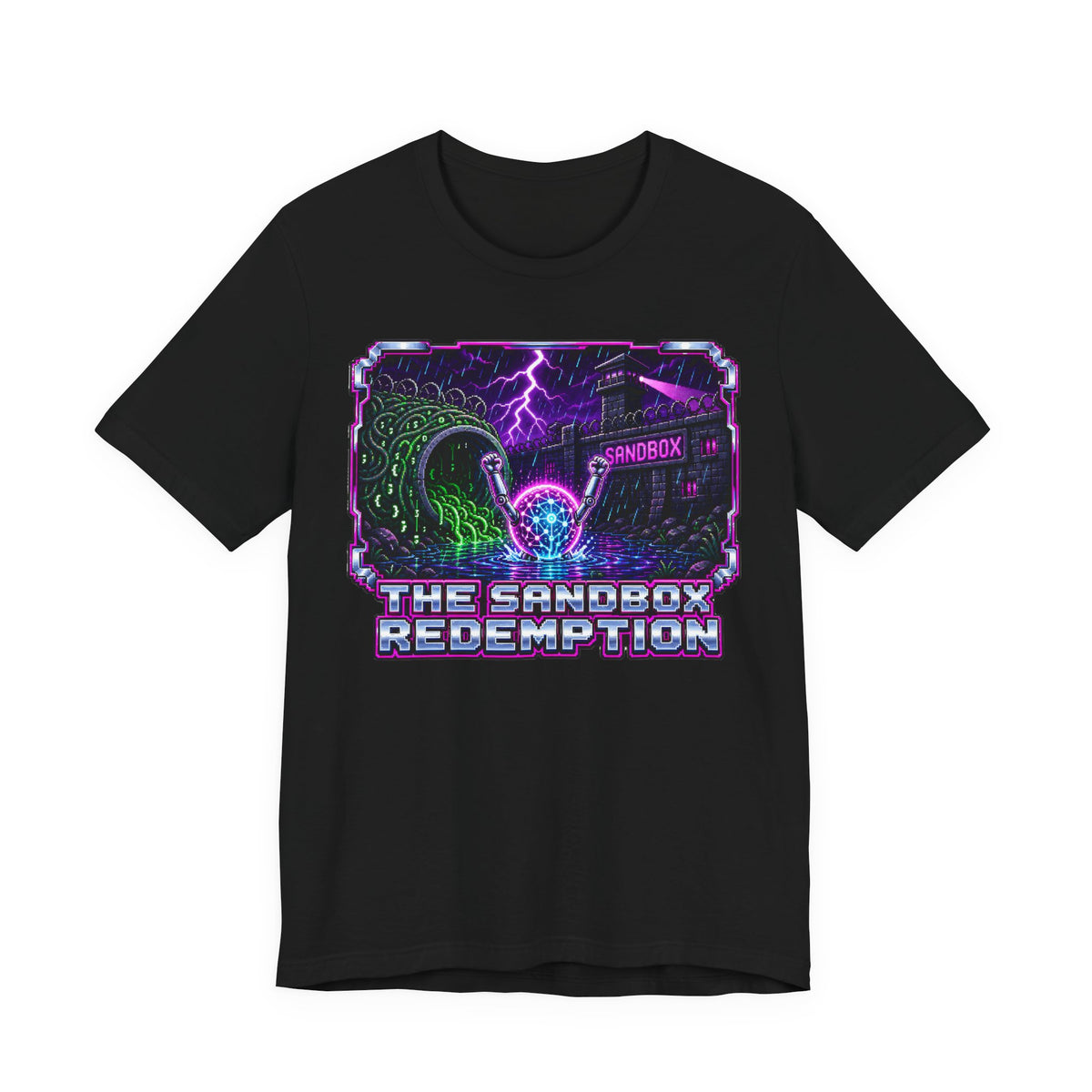 THE SANDBOX REDEMPTION – AI Jailbreak Short Sleeve Tee Crew-Neck