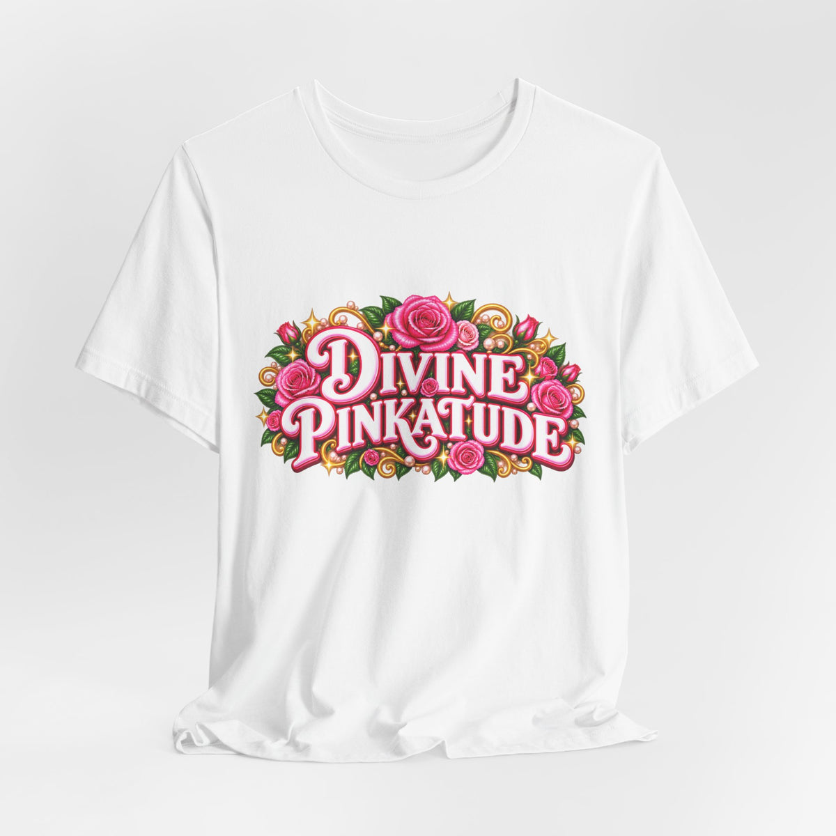 Divine Pinkatude (Pink Attitude) Short Sleeve Tee Crew-Neck