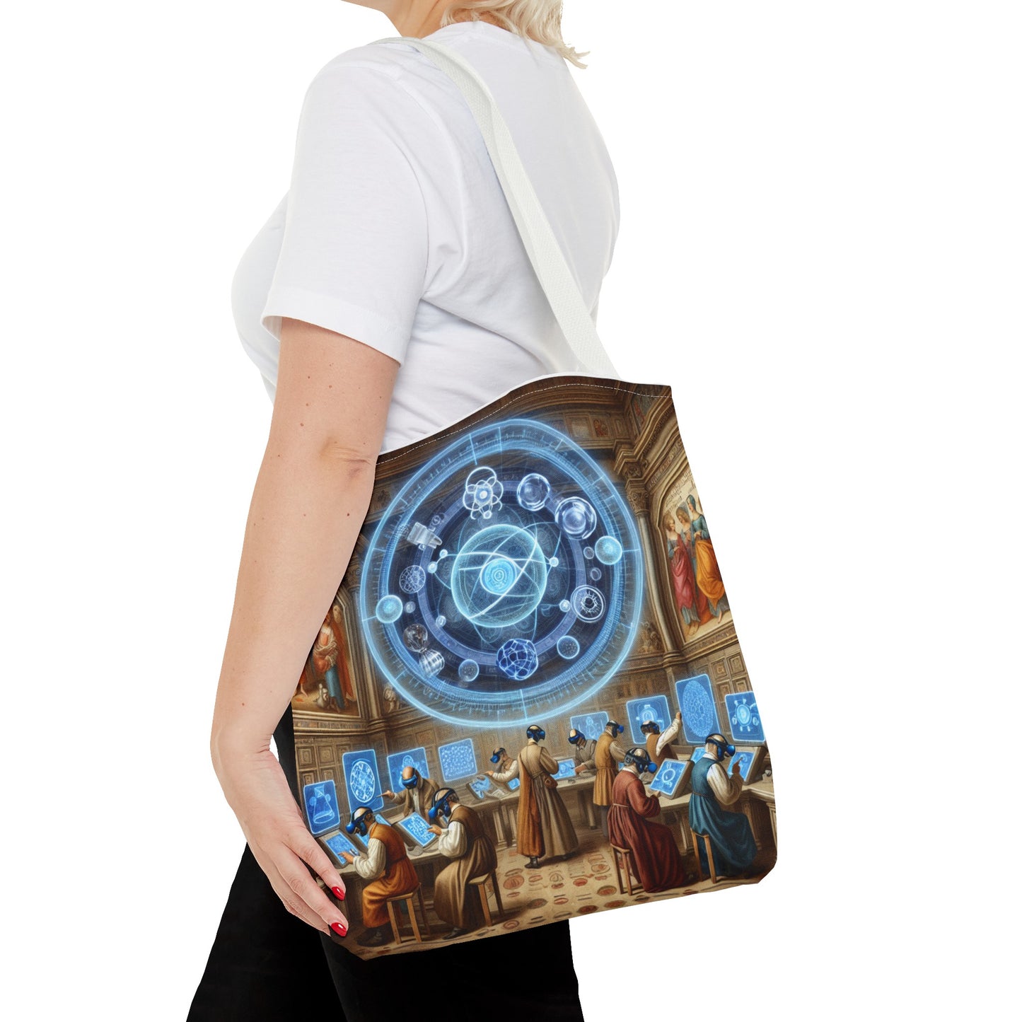 Celestial Mechanica: A Tapestry of Stars and Scholars - Tote Bag