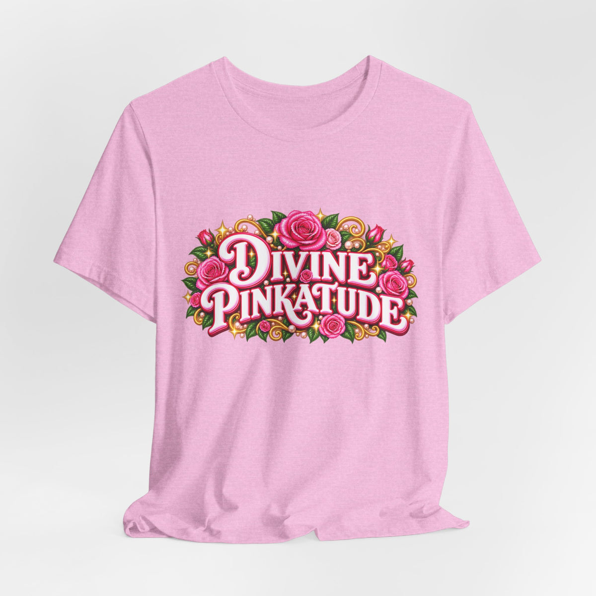 Divine Pinkatude (Pink Attitude) Short Sleeve Tee Crew-Neck