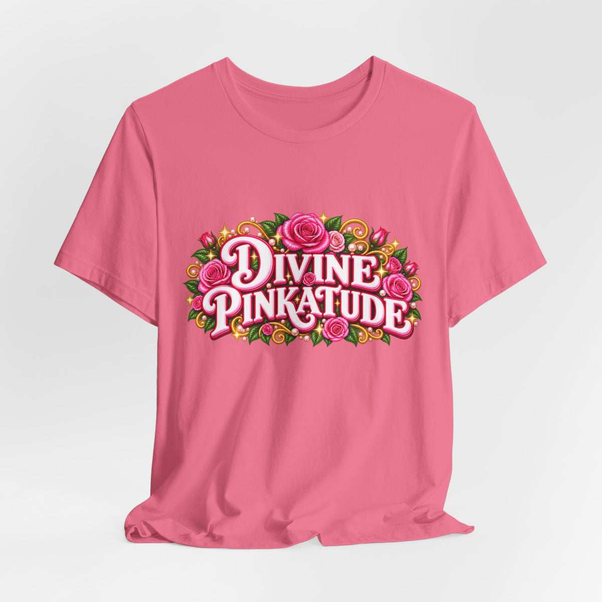 Divine Pinkatude (Pink Attitude) Short Sleeve Tee Crew-Neck
