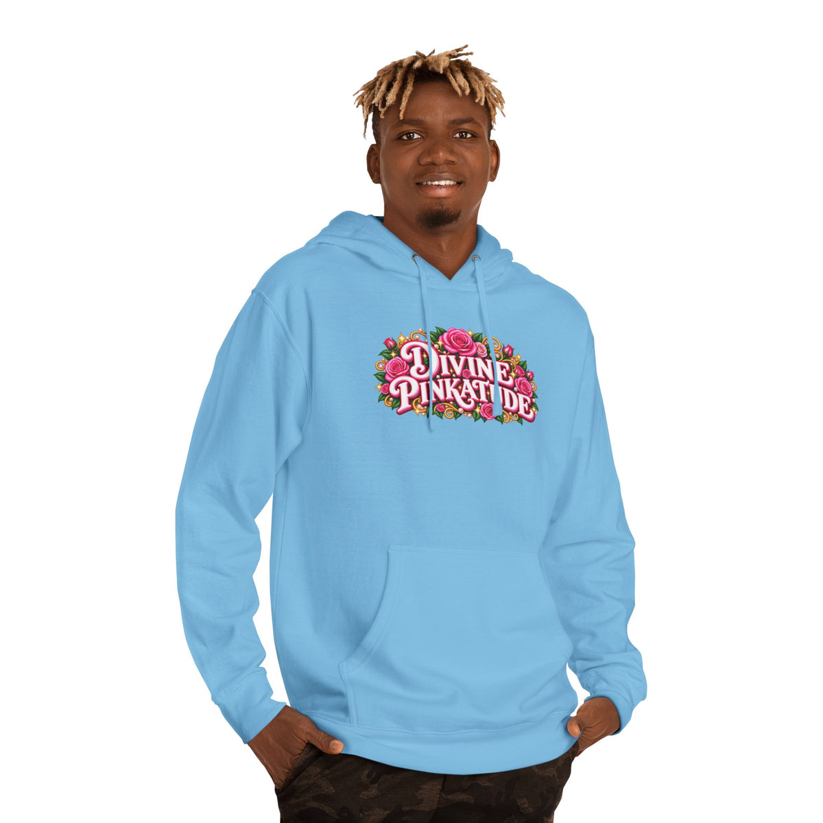 Hoodie — Divine Pinkatude Floral Logo Pullover