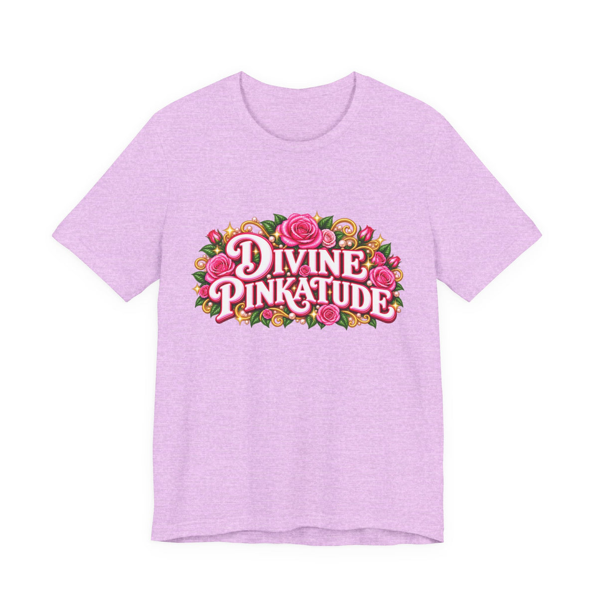 Divine Pinkatude (Pink Attitude) Short Sleeve Tee Crew-Neck