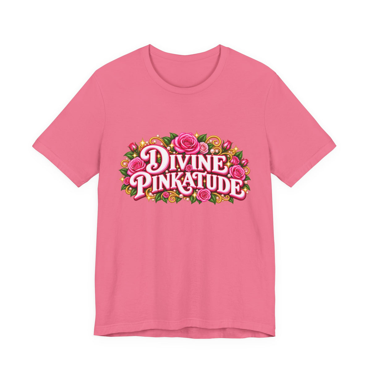 Divine Pinkatude (Pink Attitude) Short Sleeve Tee Crew-Neck