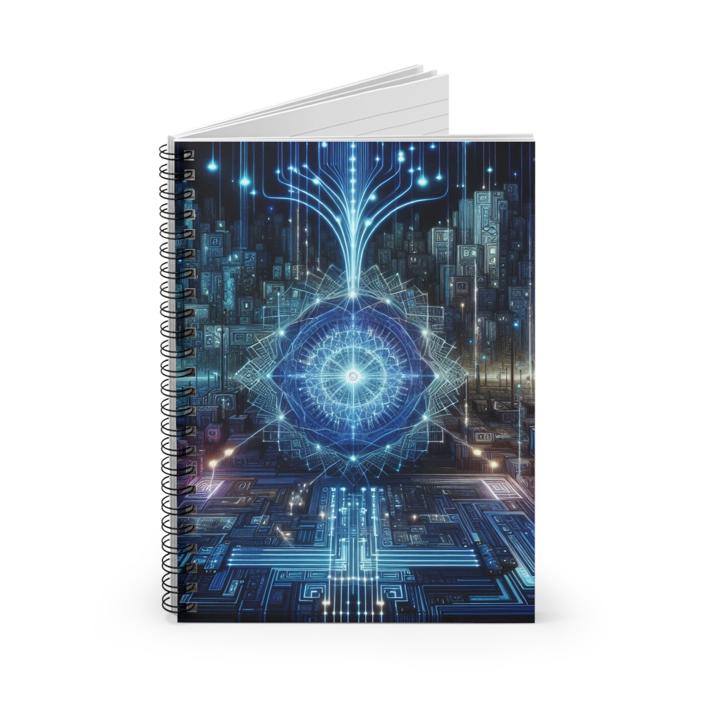 The Astronomer's Midnight Canvas - Spiral Notebook
