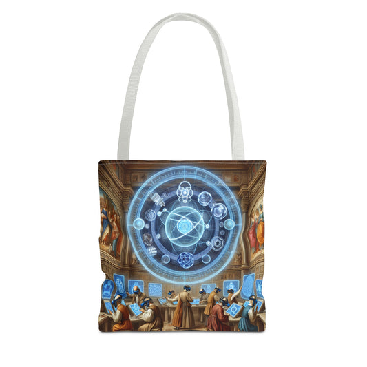Celestial Mechanica: A Tapestry of Stars and Scholars - Tote Bag