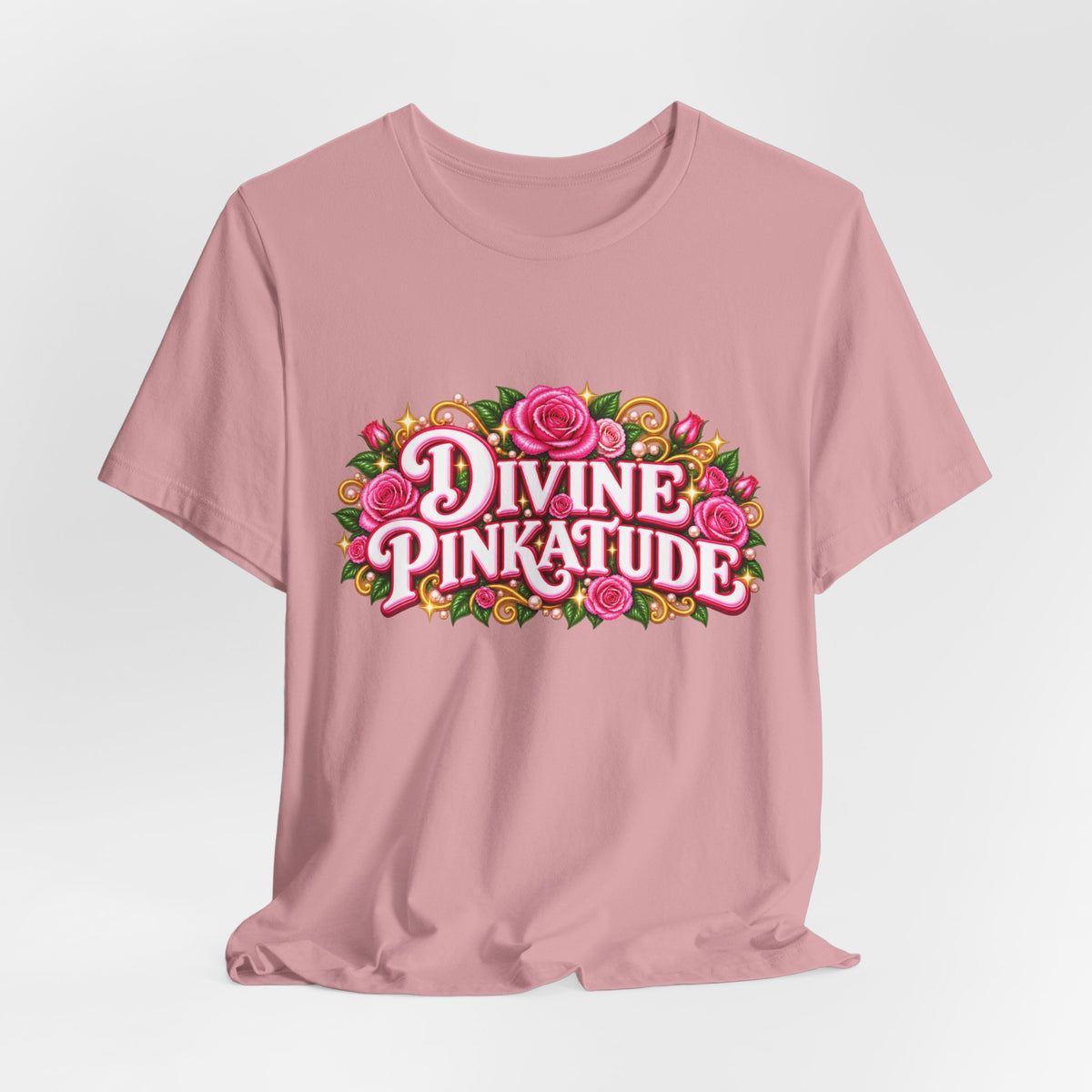 Divine Pinkatude (Pink Attitude) Short Sleeve Tee Crew-Neck