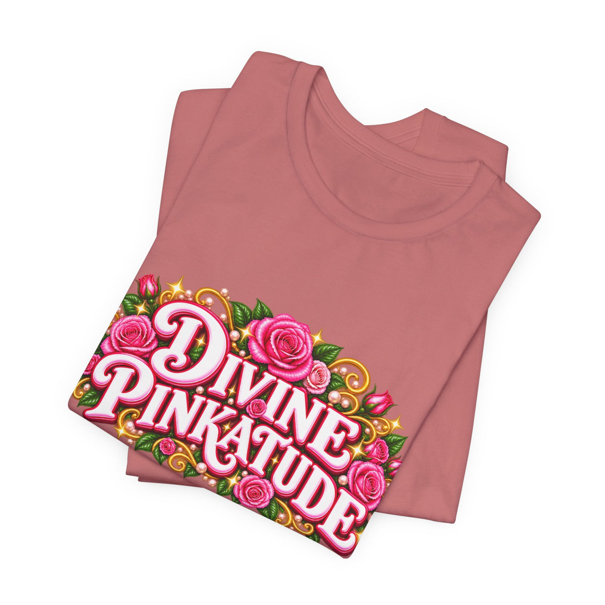 Divine Pinkatude (Pink Attitude) Short Sleeve Tee Crew-Neck
