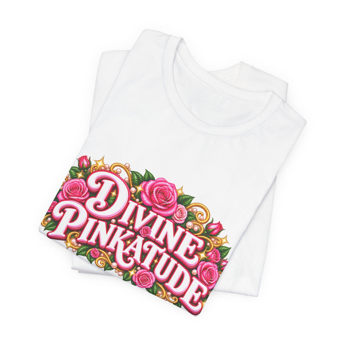 Divine Pinkatude (Pink Attitude) Short Sleeve Tee Crew-Neck
