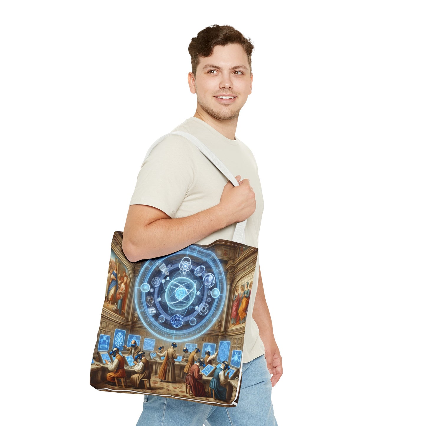 Celestial Mechanica: A Tapestry of Stars and Scholars - Tote Bag