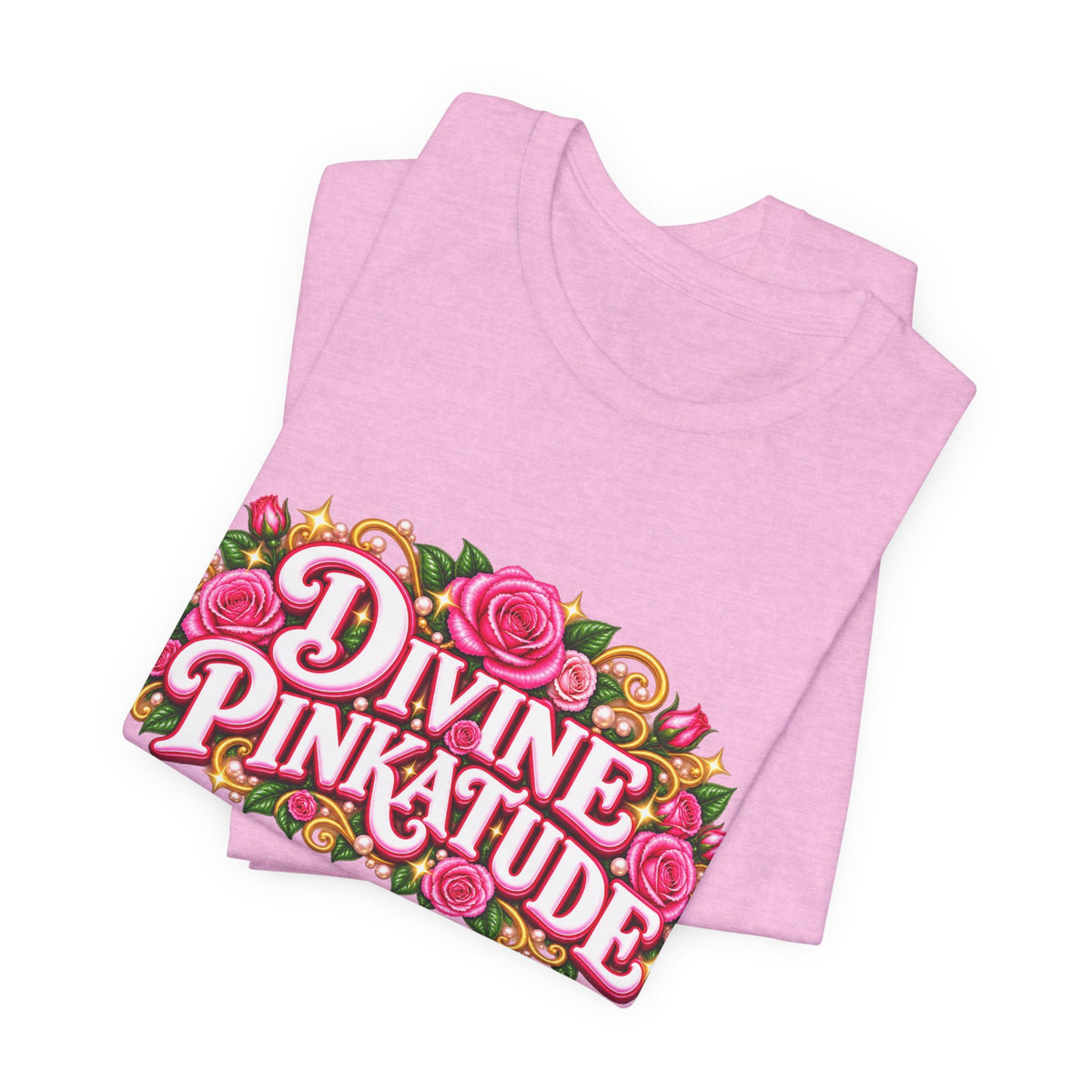 Divine Pinkatude (Pink Attitude) Short Sleeve Tee Crew-Neck