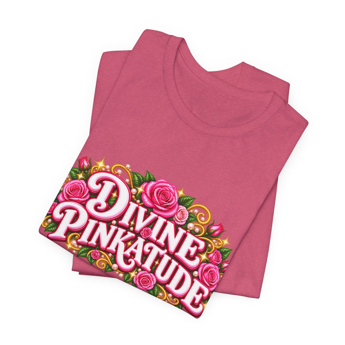 Divine Pinkatude (Pink Attitude) Short Sleeve Tee Crew-Neck