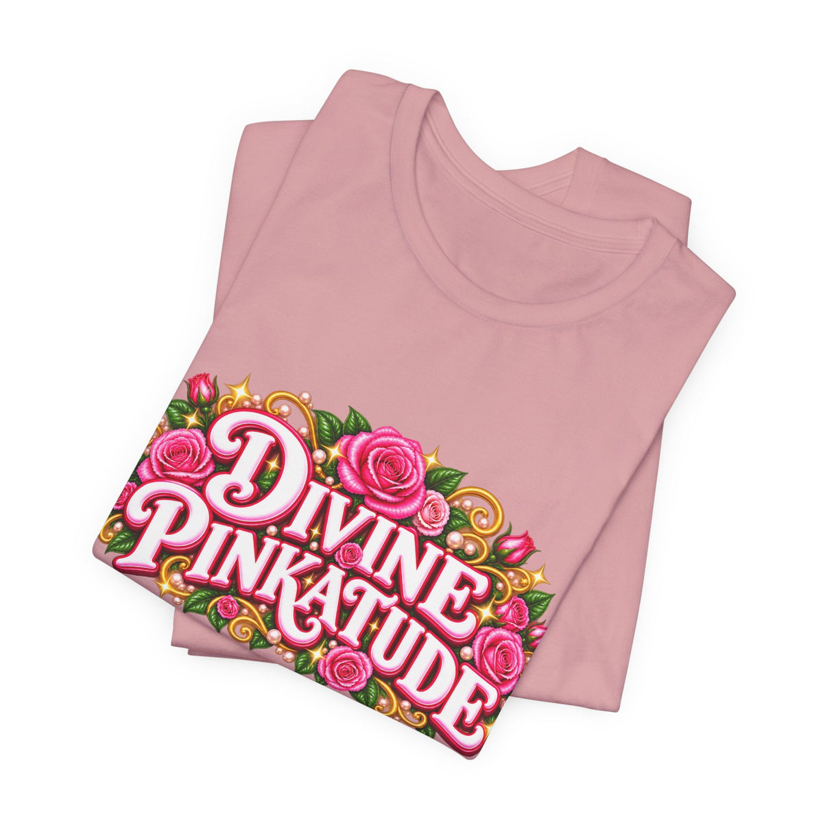 Divine Pinkatude (Pink Attitude) Short Sleeve Tee Crew-Neck