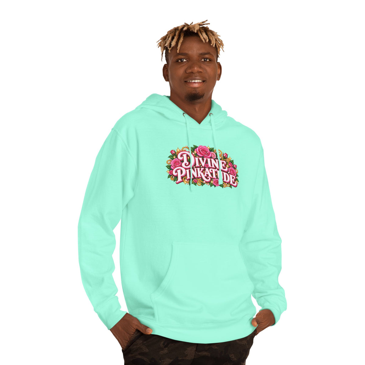 Hoodie — Divine Pinkatude Floral Logo Pullover