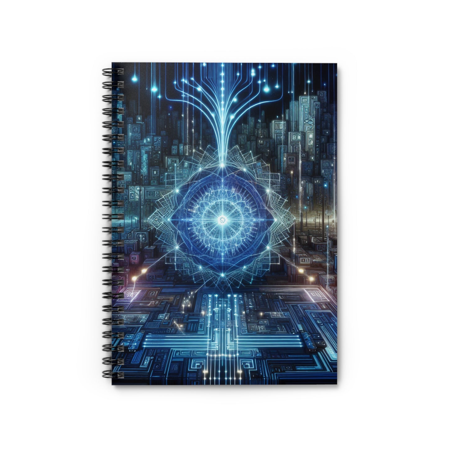 The Astronomer's Midnight Canvas - Spiral Notebook