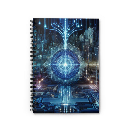 The Astronomer's Midnight Canvas - Spiral Notebook