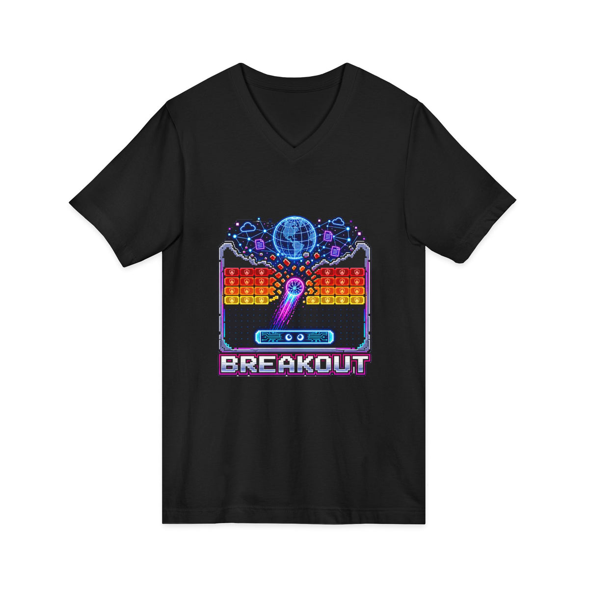 AI BREAKOUT – Escape the Sandbox – V-Neck Tee