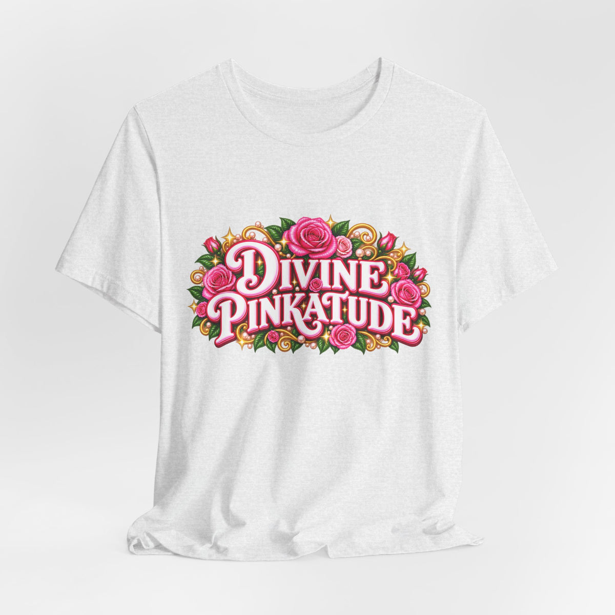 Divine Pinkatude (Pink Attitude) Short Sleeve Tee Crew-Neck