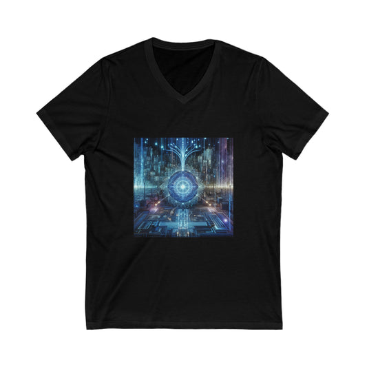 The Astronomer's Midnight Canvas -  V-Neck Tee