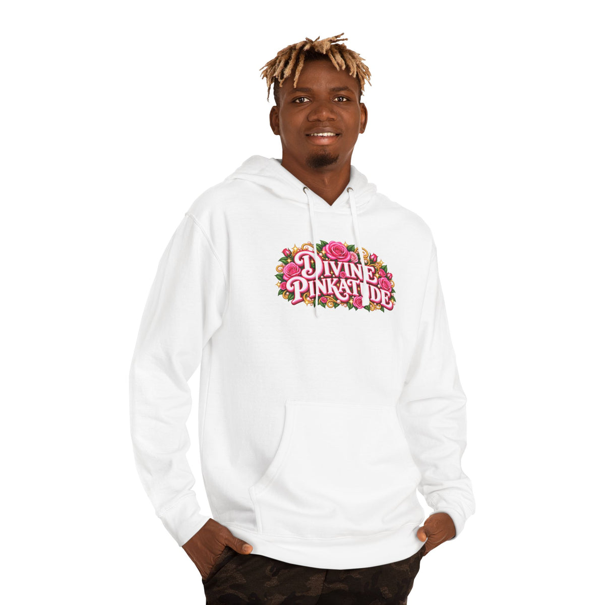 Hoodie — Divine Pinkatude Floral Logo Pullover