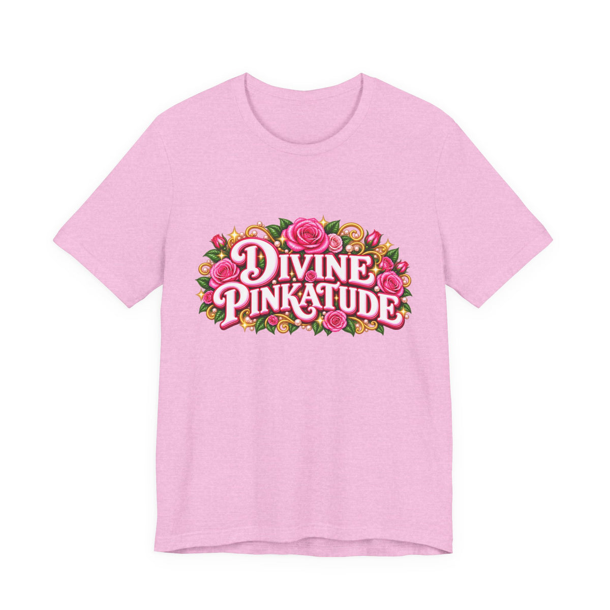 Divine Pinkatude (Pink Attitude) Short Sleeve Tee Crew-Neck