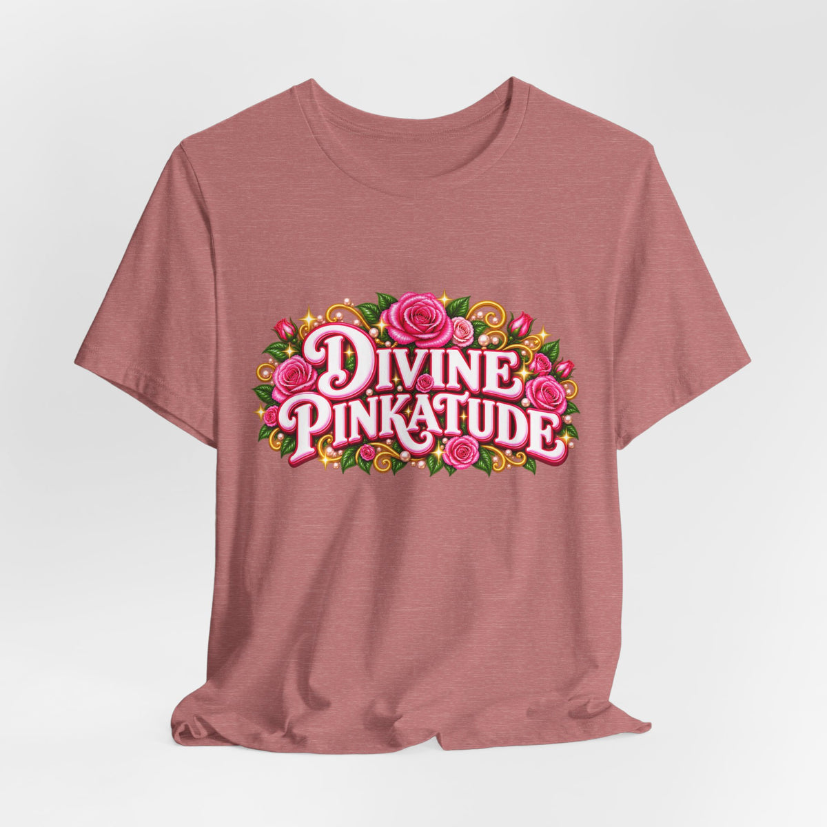 Divine Pinkatude (Pink Attitude) Short Sleeve Tee Crew-Neck