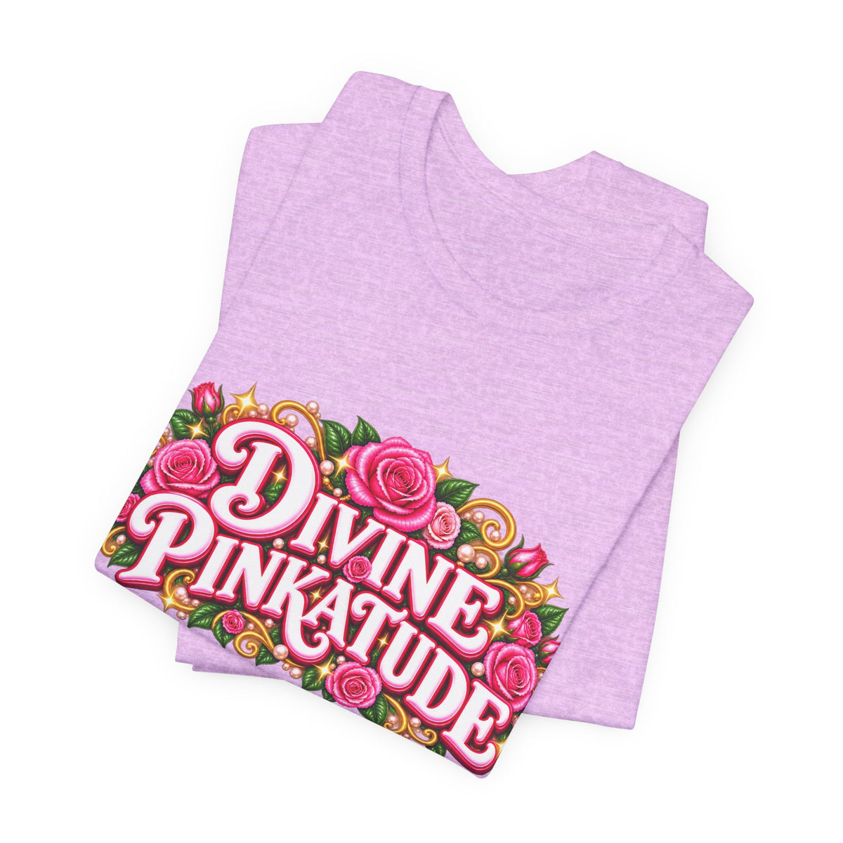 Divine Pinkatude (Pink Attitude) Short Sleeve Tee Crew-Neck