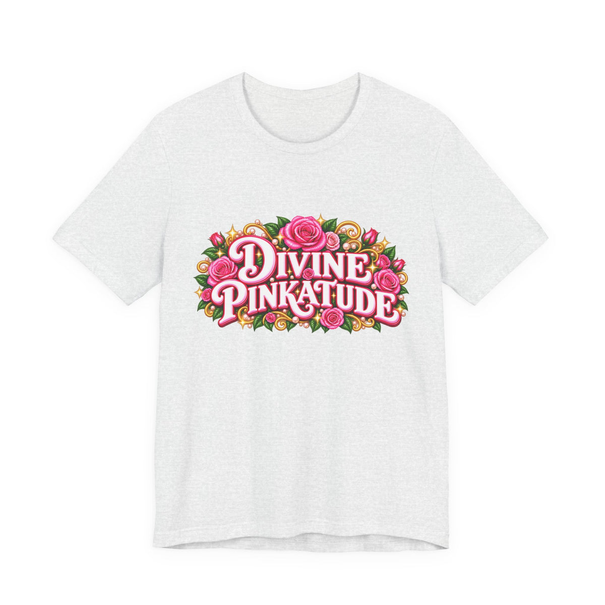 Divine Pinkatude (Pink Attitude) Short Sleeve Tee Crew-Neck