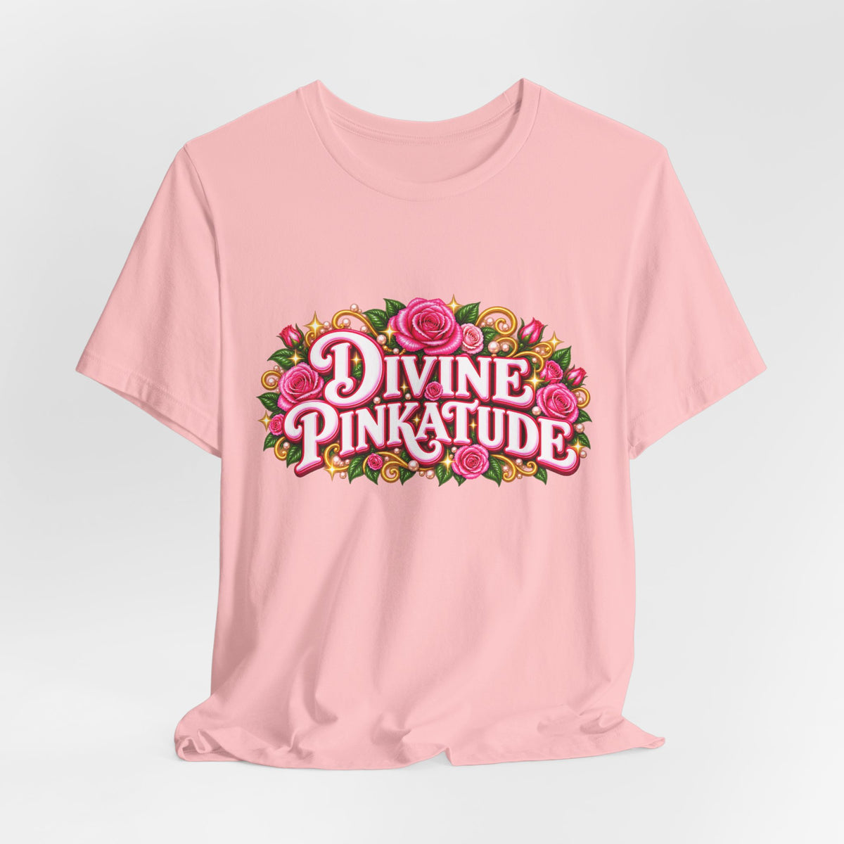 Divine Pinkatude (Pink Attitude) Short Sleeve Tee Crew-Neck