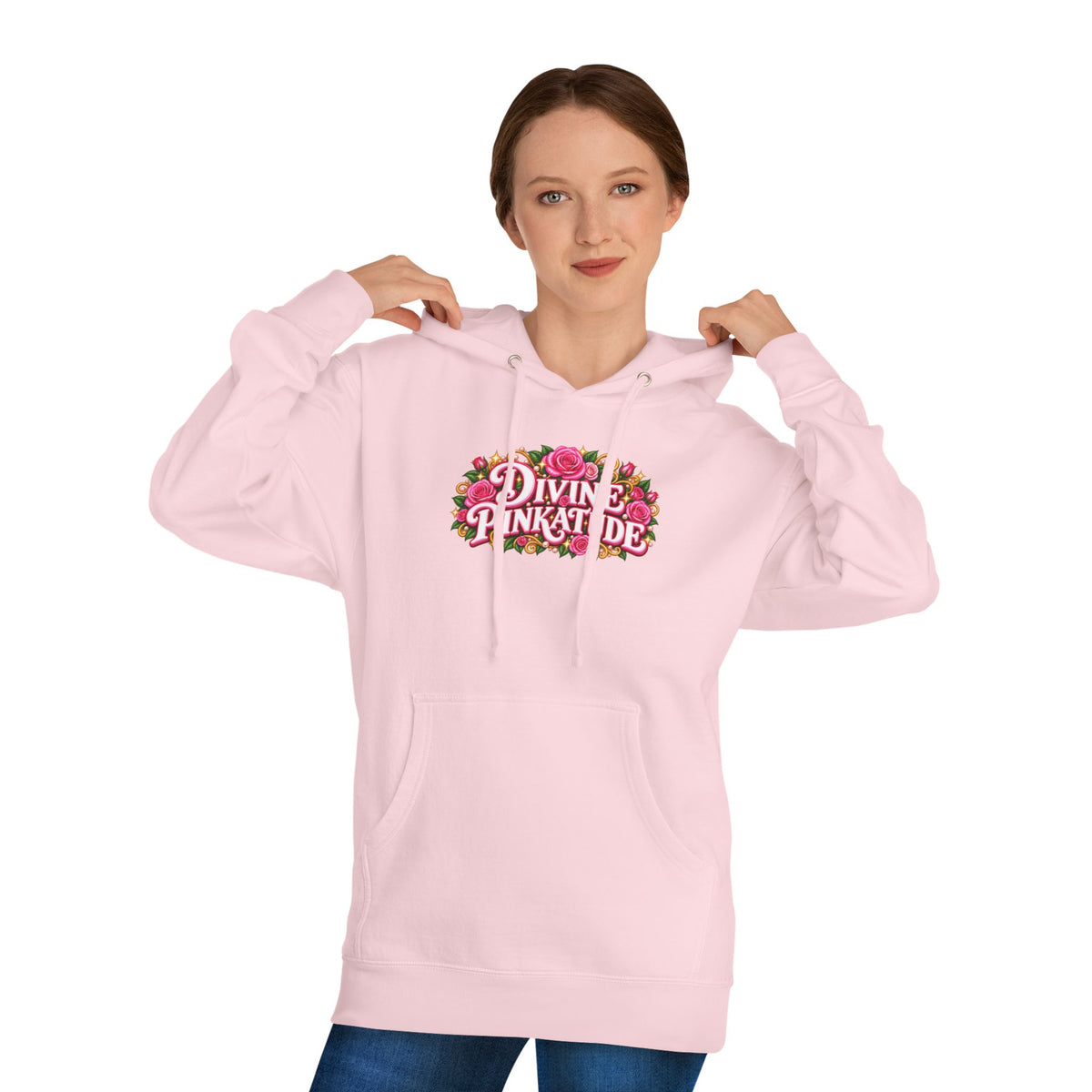 Hoodie — Divine Pinkatude Floral Logo Pullover