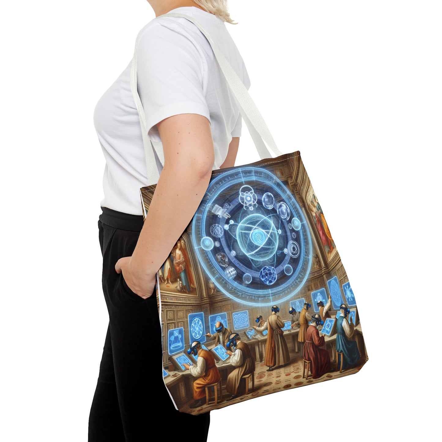 Celestial Mechanica: A Tapestry of Stars and Scholars - Tote Bag