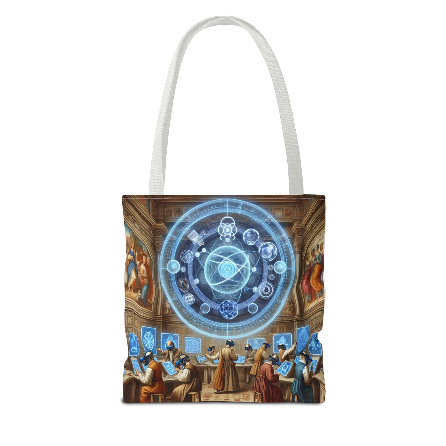Celestial Mechanica: A Tapestry of Stars and Scholars - Tote Bag